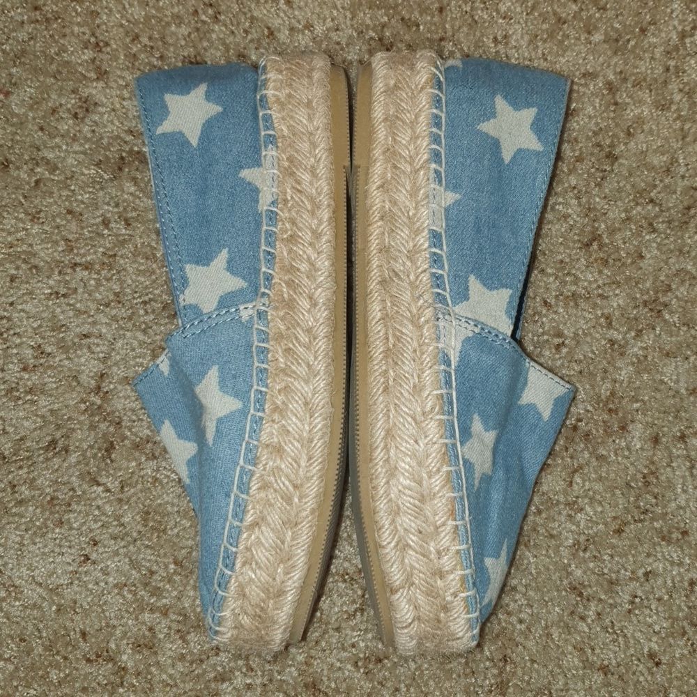 Steve Madden Talen Denim Star Espadrilles Sz 6.5 View 3